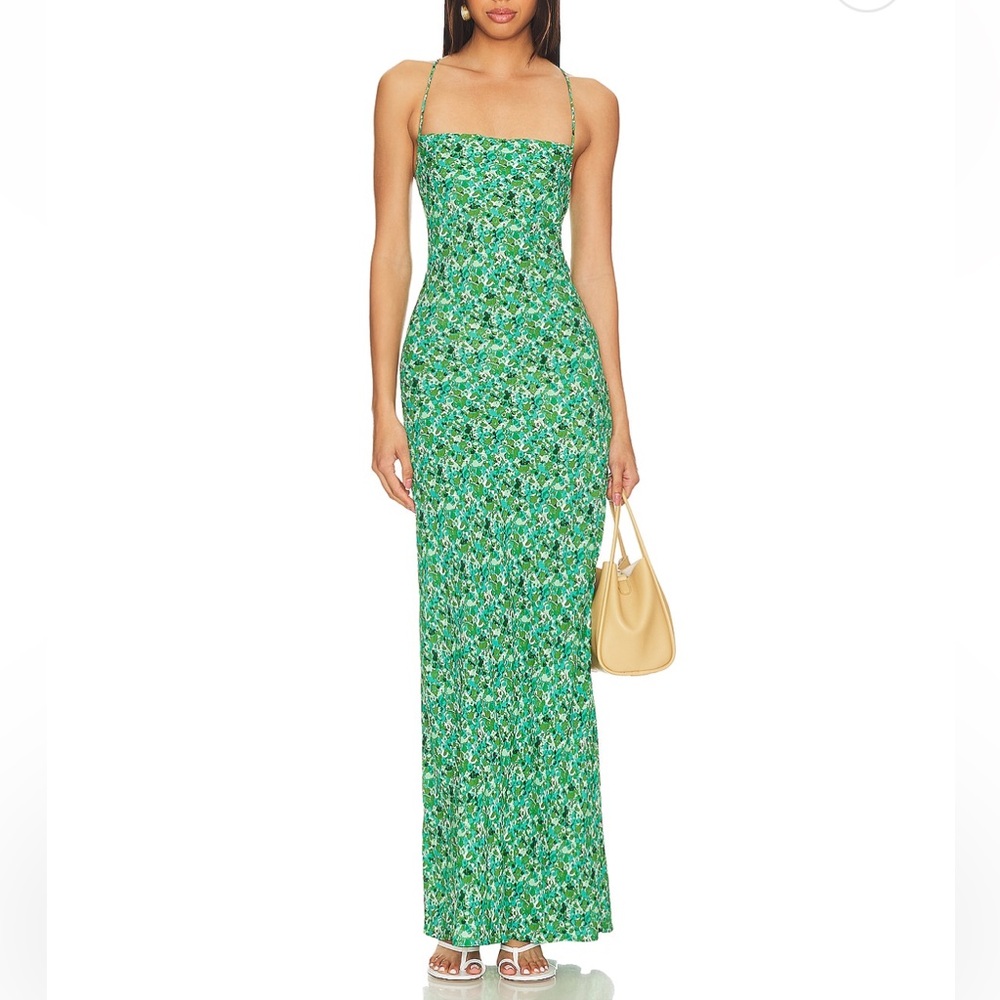 Lucia Dress in Green Floral